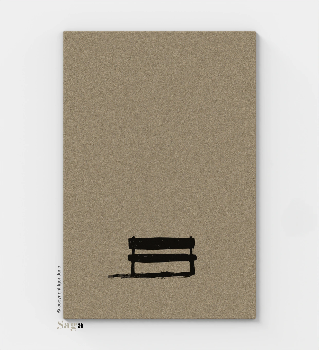 Bench brown Zum ersten Mal – Veldor-Wollteppich