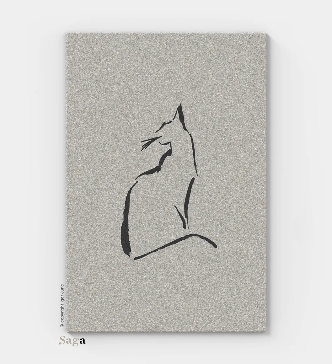 Schwarzer Kater – Veldor-Wollteppich