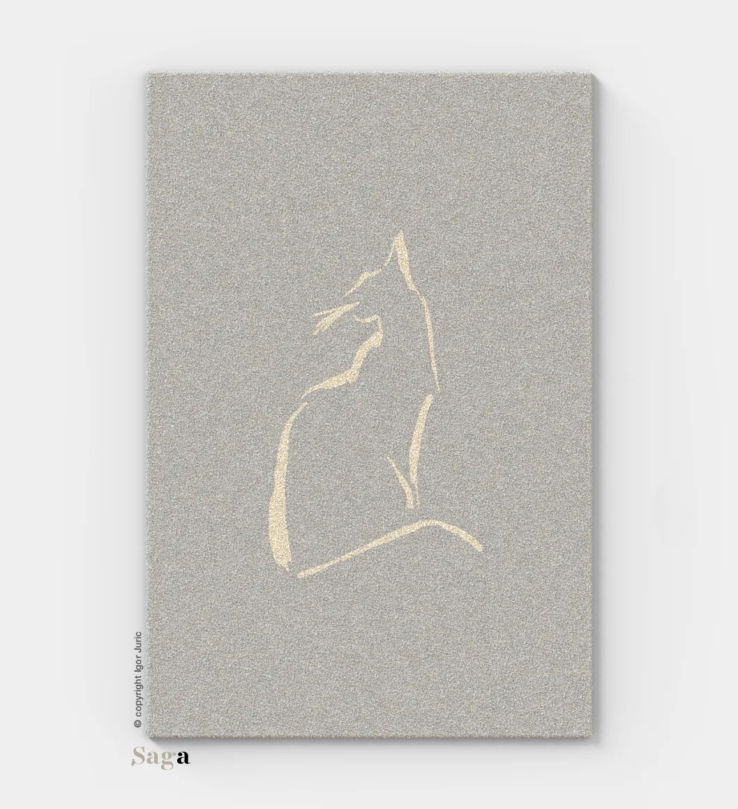 Goldener Kater – Veldor-Wollteppich