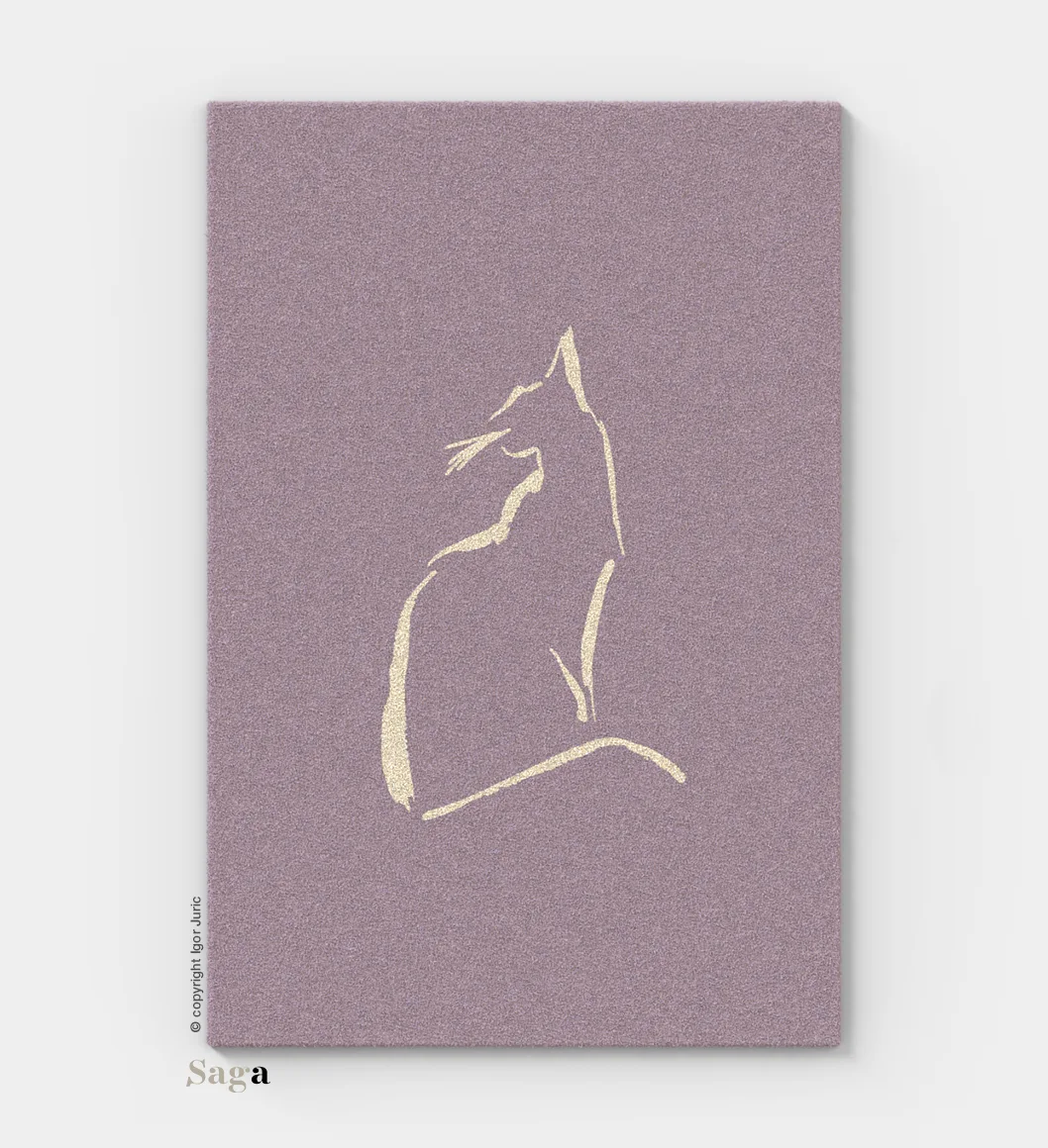 cat2p Pinker Kater – Veldor-Wollteppich