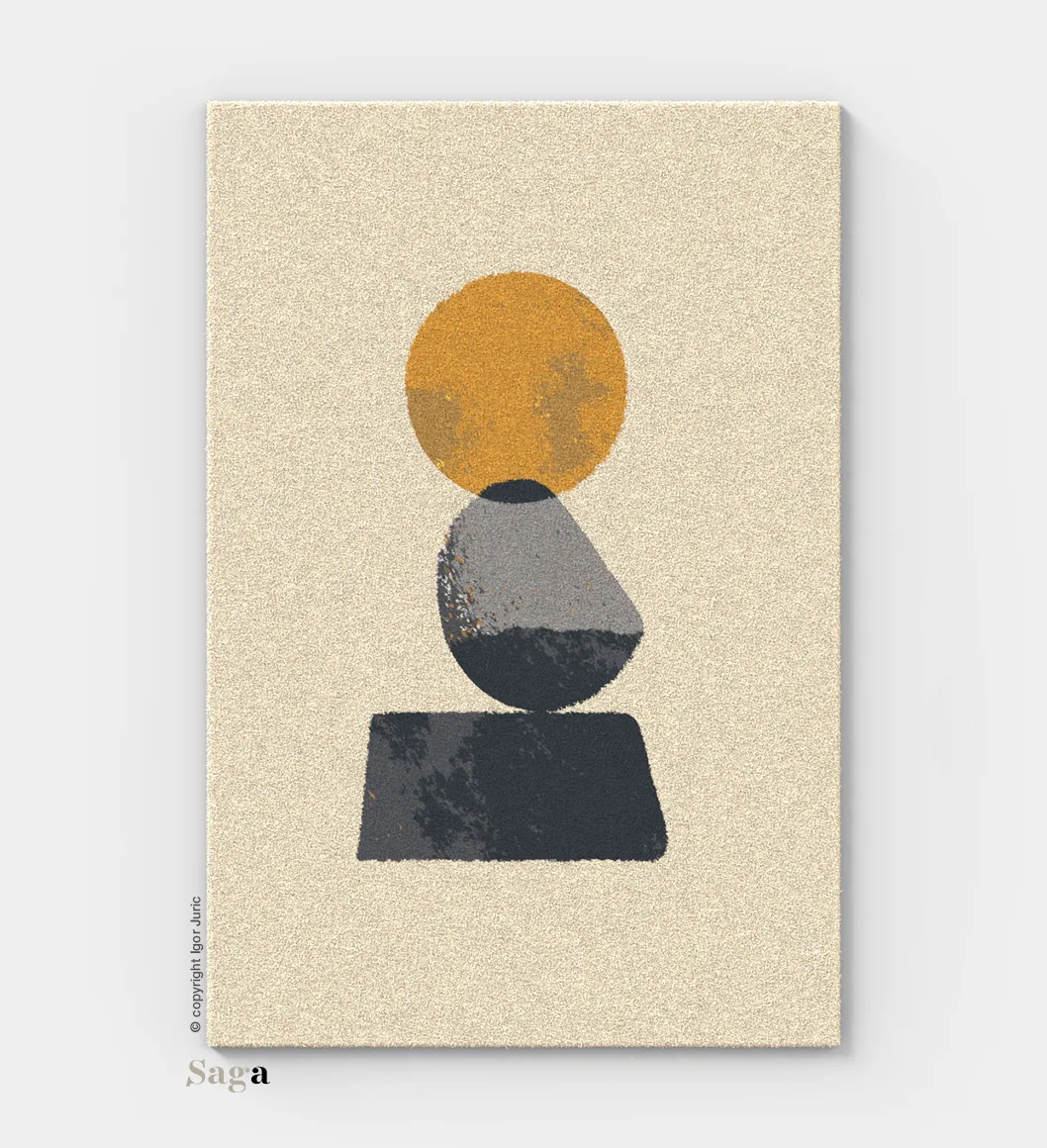 stonemoom c Sonne auf Stein – Veldor-Wollteppich