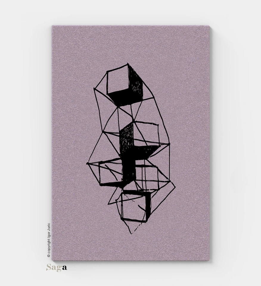 Artwork_dark pink Artwork – Dunkelpink – Veldor-Wollteppich