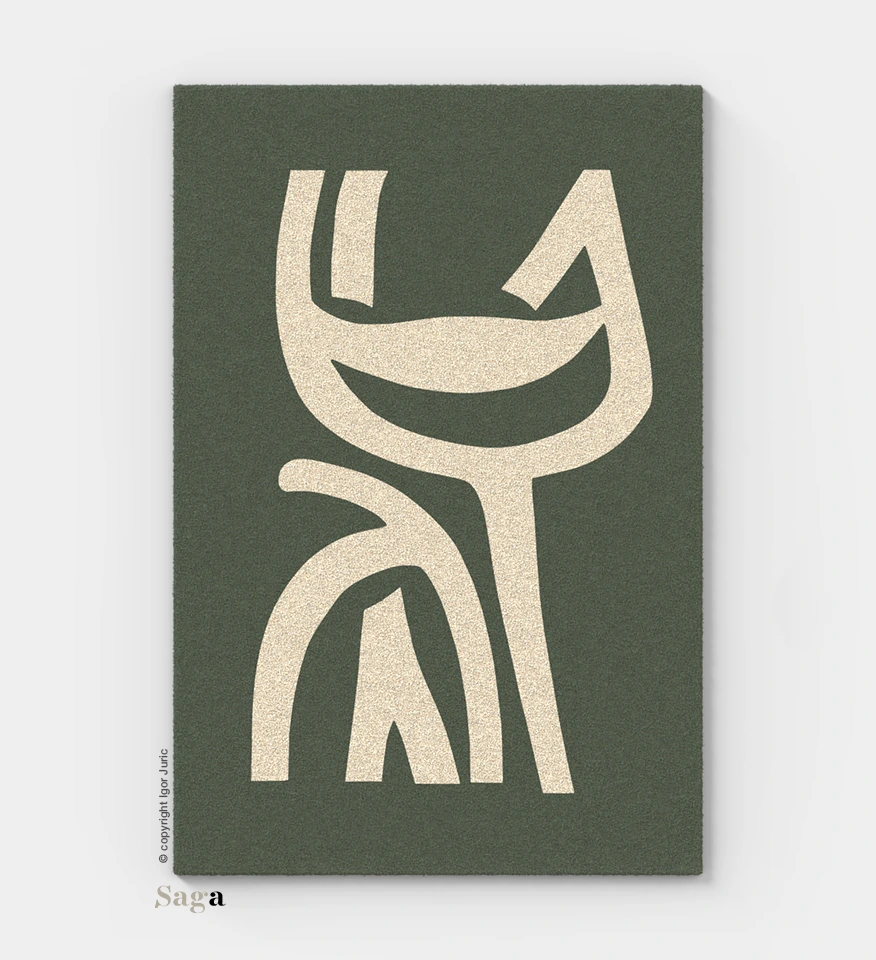 Smile Cat – Grün – Veldor-Wollteppich